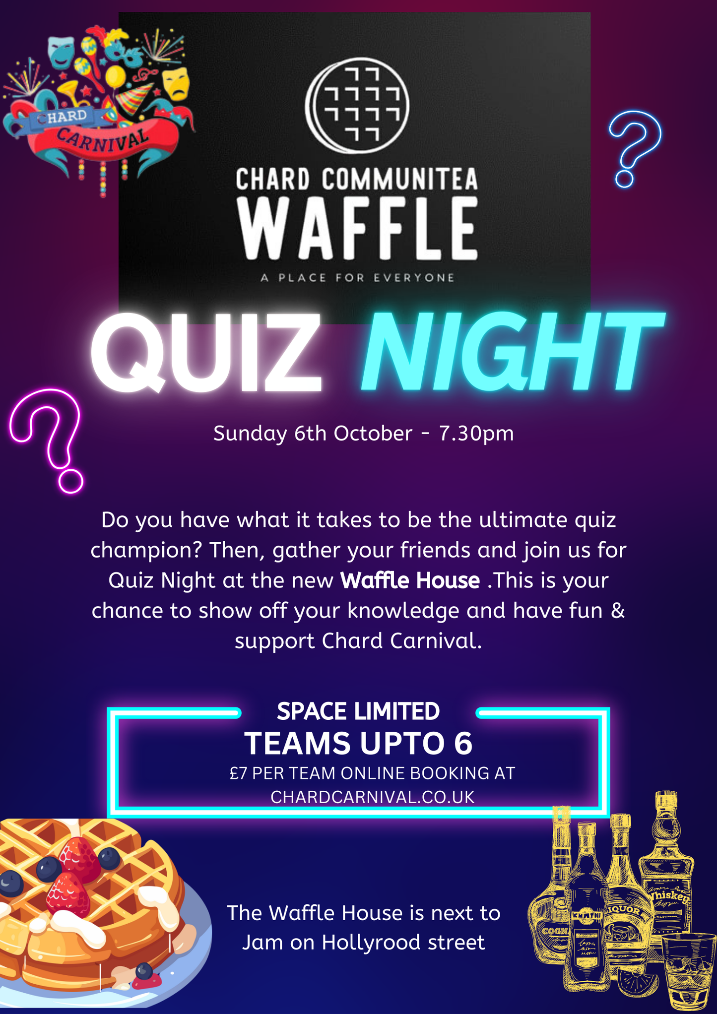 Chard Carnival Quiz night - 6th October 2024